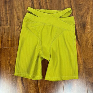 For love & lemons high rise ribbed cutout biker shorts Size XS